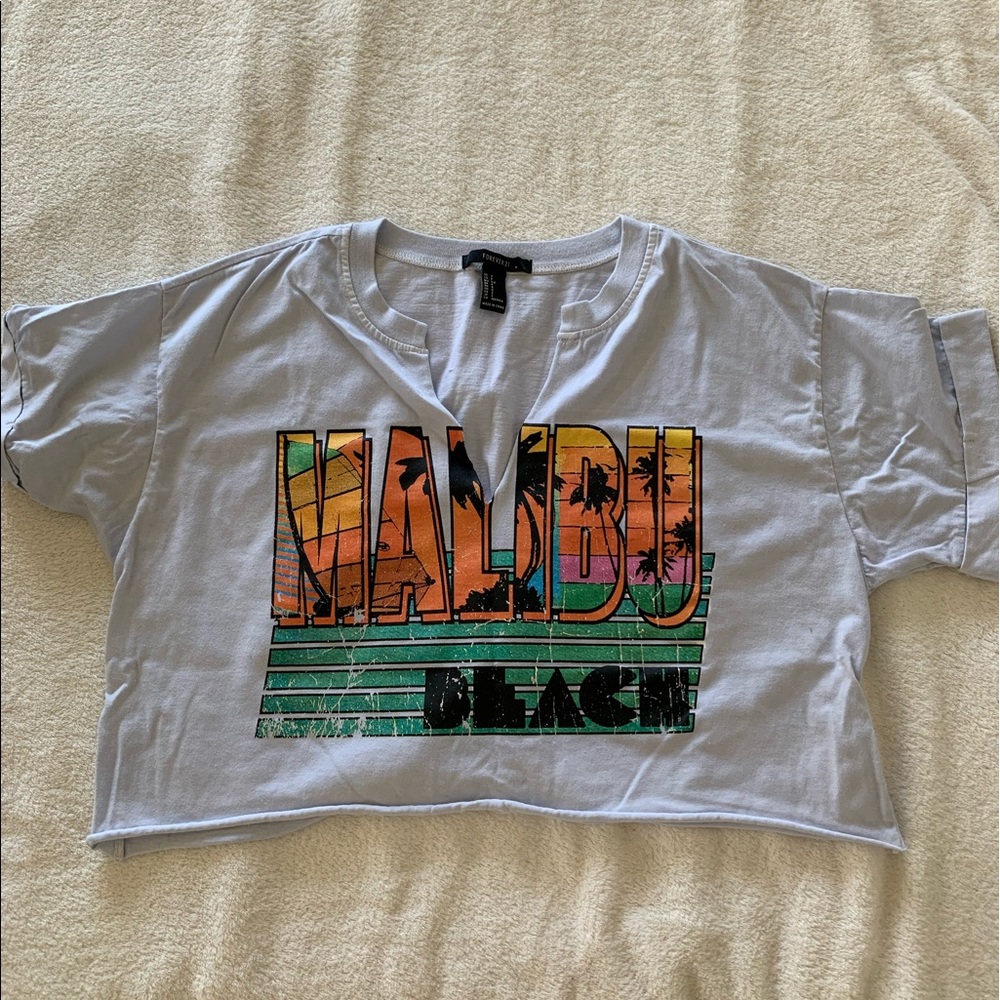 Forever 21 cropped Malibu t-shirt